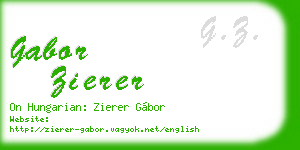 gabor zierer business card